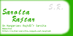 sarolta rajtar business card